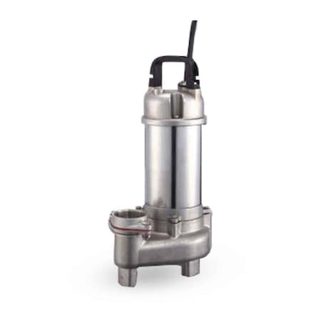 Barmesa 2BSV051DS Submersible Stainless Vortex Sewage Pump 05 HP 115V 1PH 33' Cord Manual 2BSV051DS